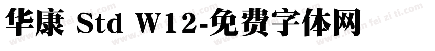 华康 Std W12字体转换